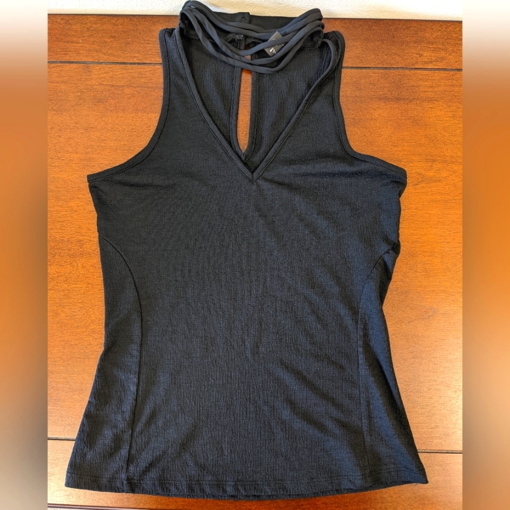 Mock-Neck Top with Cuttout Detail, Size S